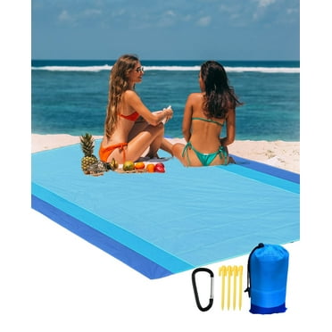 Beach Blanket Sandproof, Waterproof Large Camping Blanket 83" x 79" for 4-7 Adults,Compact Sand Free Mat Quick Drying, Lightweight & Durable for Beach Camping Hiking