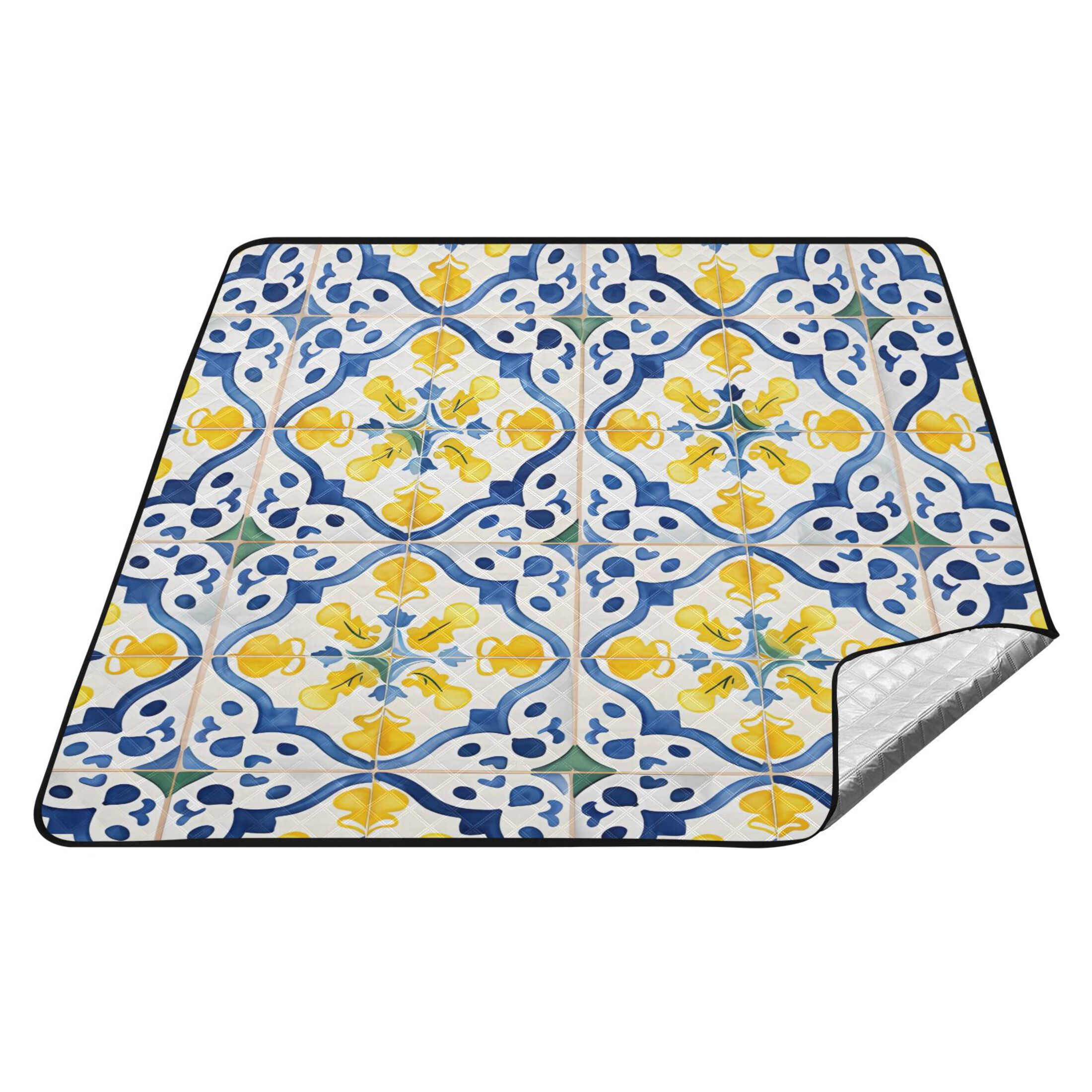 blue/white la majo beach blanket