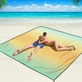thumbnail image 1 of Beach Blanket Waterproof Sandproof Beach Mat 79" X 83" /10'x9'for 2-8 Adults Quick Drying Outdoor Picnic Mat Beach Accessories for Travel, Camping, Hiking, 1 of 12