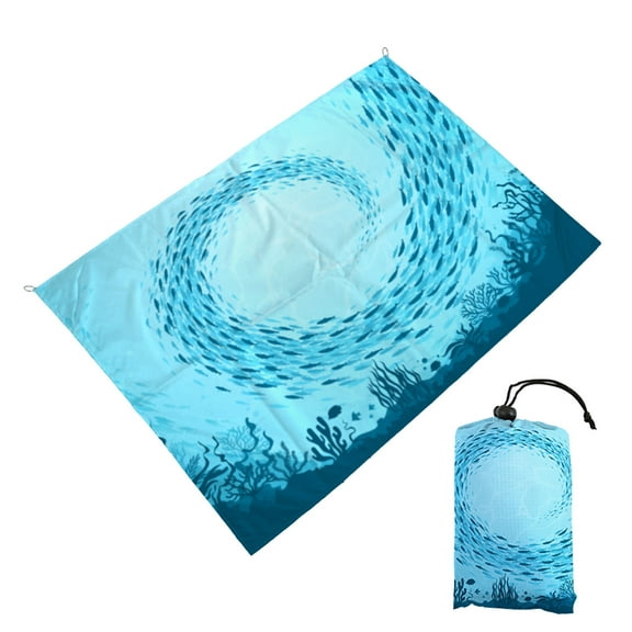 Beach Blanket Waterproof Sandproof Extra Large Beach Mat 78.7 x 55.1 x 0.39 in ，for Adults Quick Drying Durable Outdoor Picnic Mat for Beach Travel Camping Hiking