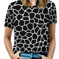 thumbnail image 1 of Beach Blue Giraffe T Shirts Animal Print Street Style T Shirt Women Short-Sleeve Pretty Big Size Tees Design Tops Prese, 1 of 5