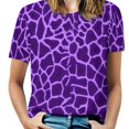 thumbnail image 1 of Beach Blue Giraffe T Shirts Animal Print Street Style T Shirt Women Short-Sleeve Pretty Big Size Tees Design Tops Prese, 1 of 5