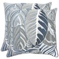 thumbnail image 1 of Beach Blue and Gray Elegant Decorative Throw Pillow Cover (18"x18") Set of 2, 1 of 4