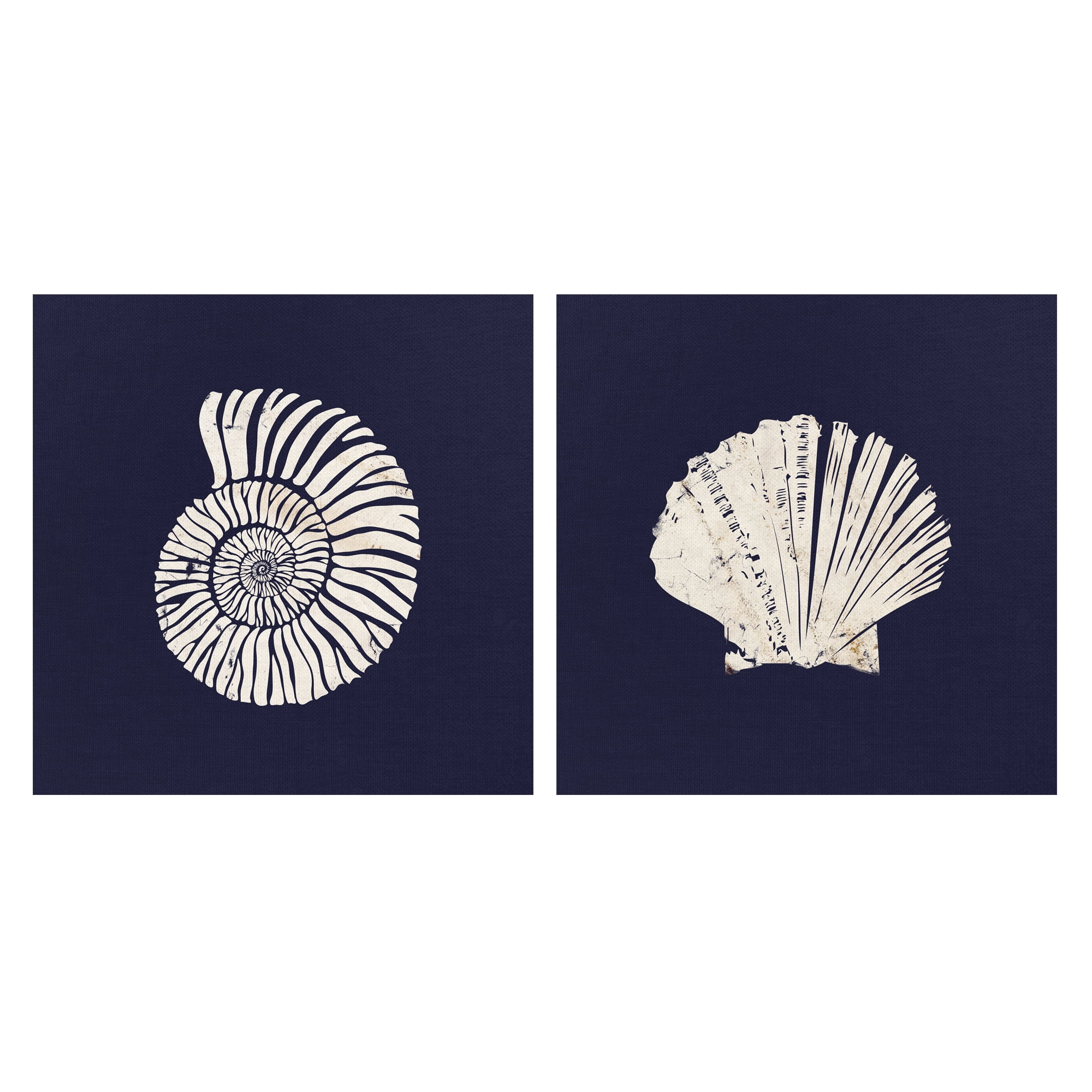 Beach Blueprint I & II by Dallas Drotz Wrapped Canvas Art Print Set of 2