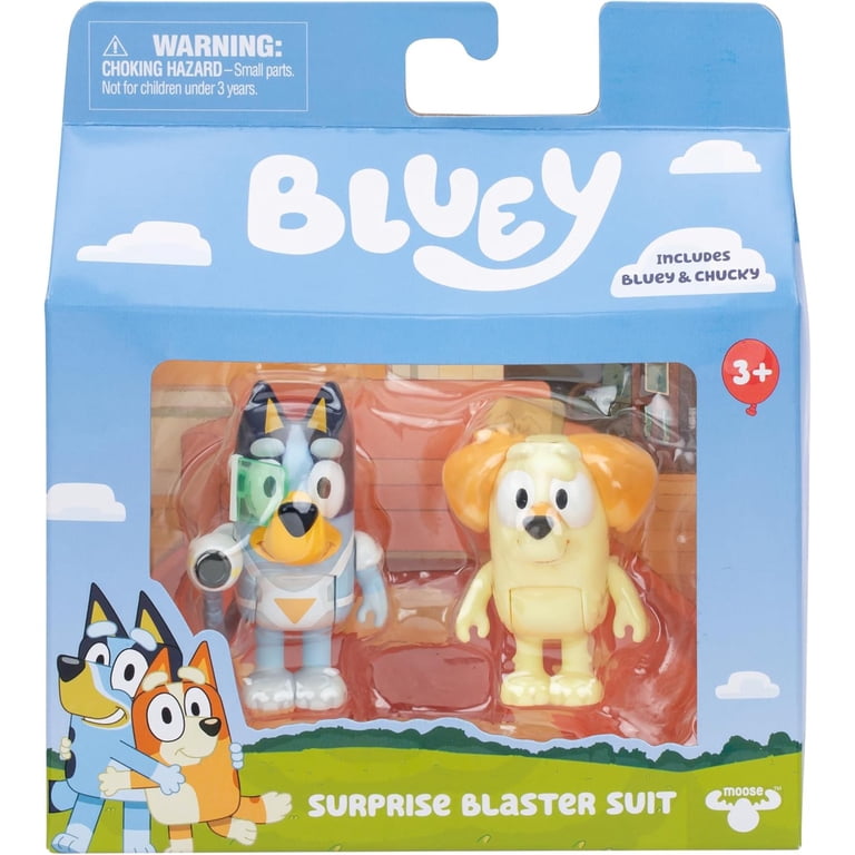 Beach Bluey & Chucky Mini Figure 2-Pack (Surprise Blaster Suit