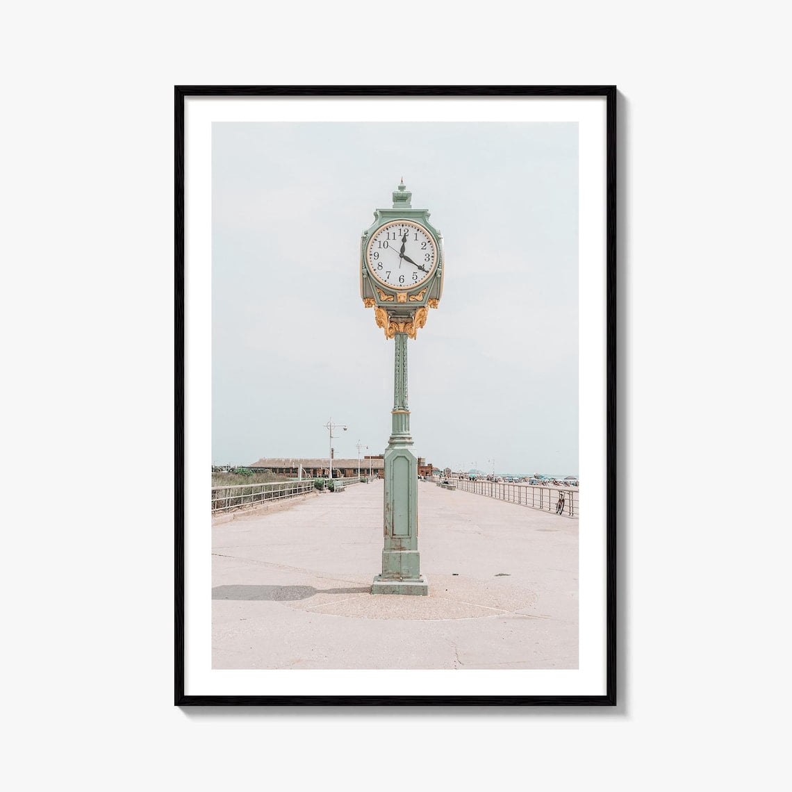 Emil Riis Beach Boardwalk Fine Art Photo Print Jacob Riis Park Memorial Clock ...