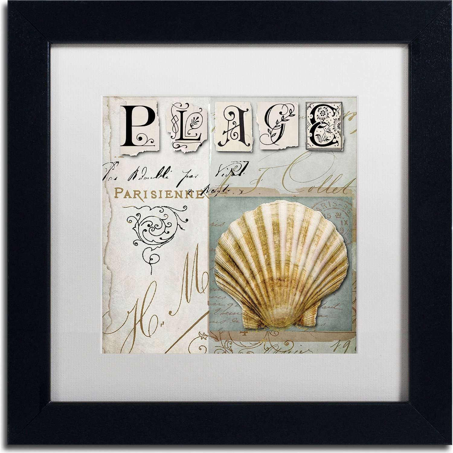 "Beach Book I" Canvas Art by Color Bakery, White Matte, Black Frame