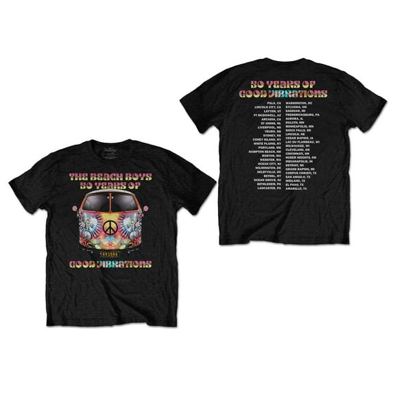 Beach Boys Men's Good Vibes Tour T-Shirt Large | Officially Licensed Merchandise