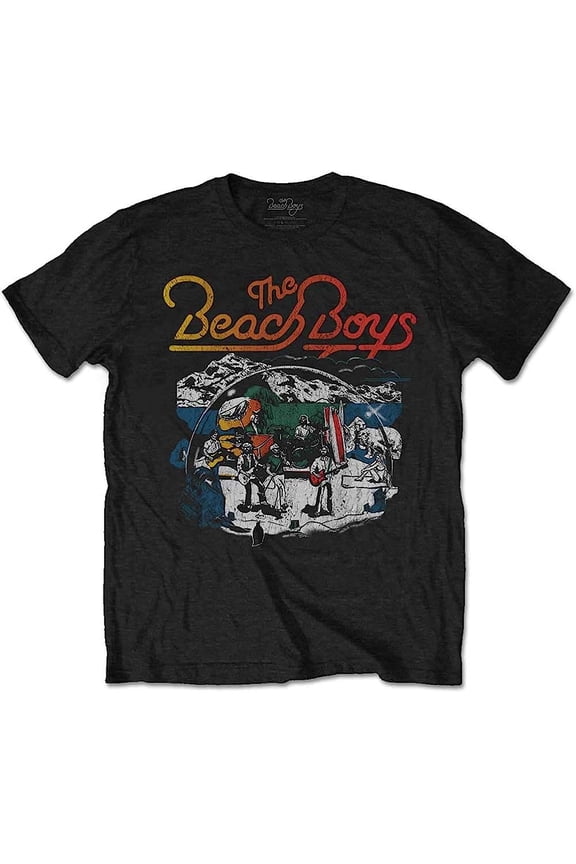 Beach Boys Men's Live Drawing T-Shirt Large | Officially Licensed Merchandise