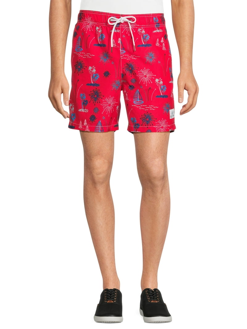 Beach Men's and Big Men's Swim Trunks with UPF50+,
