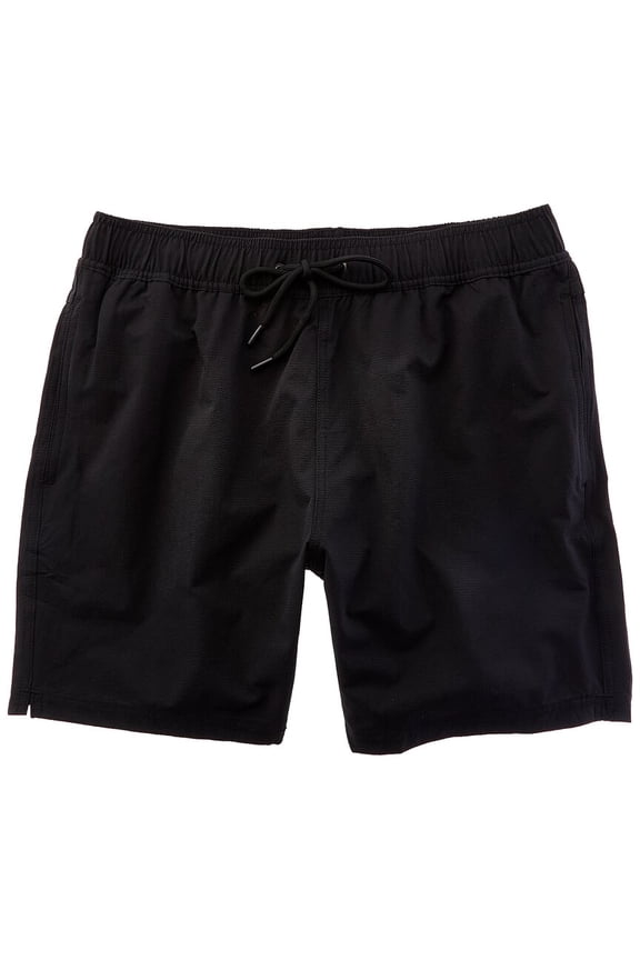 mens Textured Stretch Swim Trunk, s, Black