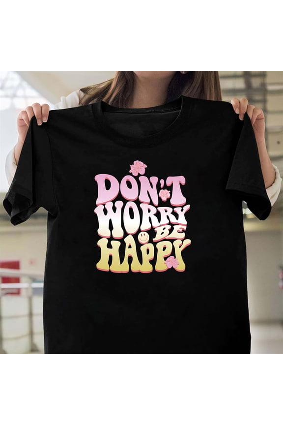 Beach Bum Don't Worry Be Happy Graphic Unisex T-Shirt, Coastal Vibes Summer Vacation V40957, Up to Size 5XL