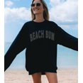 thumbnail image 1 of Beach Bum Sweatshirt, Trendy Varsity Sweatshirt, Aesthetic College Crewneck, Oversized Minimalist Sweater, Vacation Summer Ocean Crewneck Sweatshirt All Size S-5XL, 1 of 5
