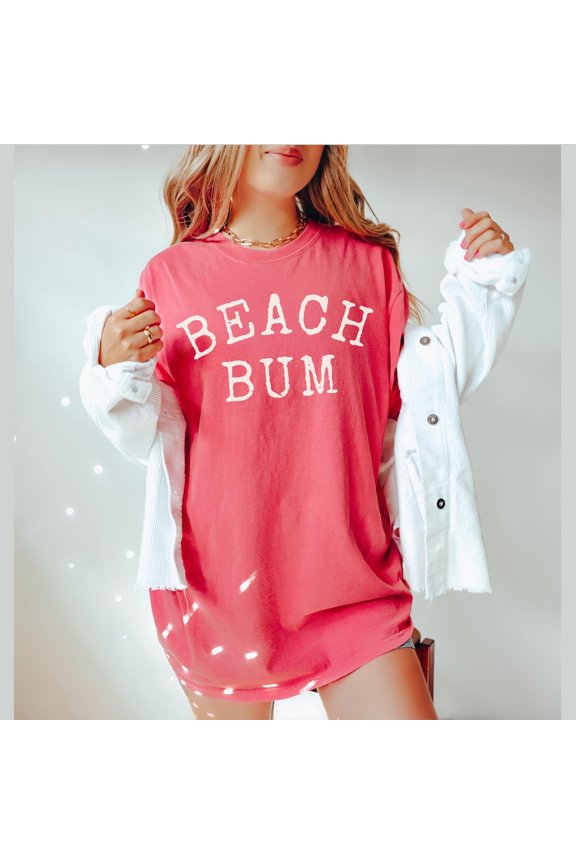 Beach Bum T-Shirt, Summer Tee-Shirt, Ocean Lovers Gift, Beach Day Essential, Island Vacati