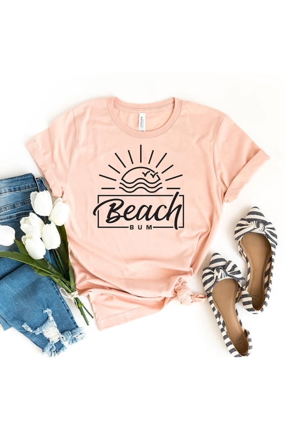 Beach Bum T-shirt, Summer Vacation Shirt, Friends Tee, Vacay Mode , Hiking Tee, Retro Beach Top, Adventure Shirts, Women's T-shirt Tshirt All Size S-5XL