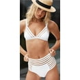 thumbnail image 1 of Beach Bunny Sheer Addiction Tri Top In White B16125T1-WHT White / Large, 1 of 3