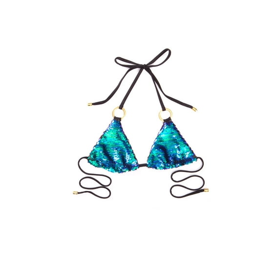 Beach Bunny Siren Song Green Ombre Triangle Top G1474T1-GROM Green / Small