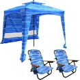 Beach Cabana Canopy Shelter Sun Shade Tent 6’ X 6’ UPF 50