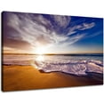 thumbnail image 1 of Beach Canvas Wall Art Beautiful Coastal Prints Painting for Living Room Bedroom Seaside Sunrise Landscape Picture Wall Mount Artwork for Home Kitchen Office Wall Decor Ready to Hang [12''W X 18''H], 1 of 6
