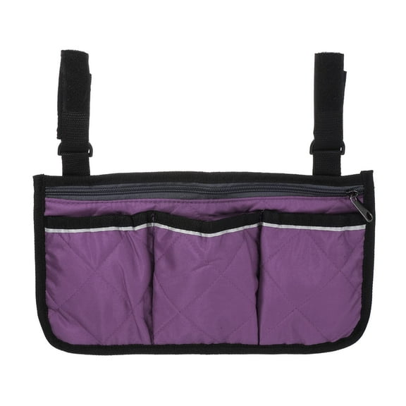 Beach Chair Armrest Bag,Waterproof Beach Chair Hanging Storage Pouch Arm Rest Magazine Snack Bag with 4 Pockets for Camping Outdoors