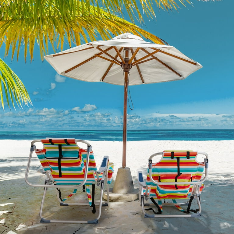 Beach Chair，Beach Chairs for Adults，Adjustable Back with
