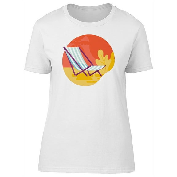 Beach Chair Sunset T-Shirt Women -Image by Shutterstock, Female x-Large