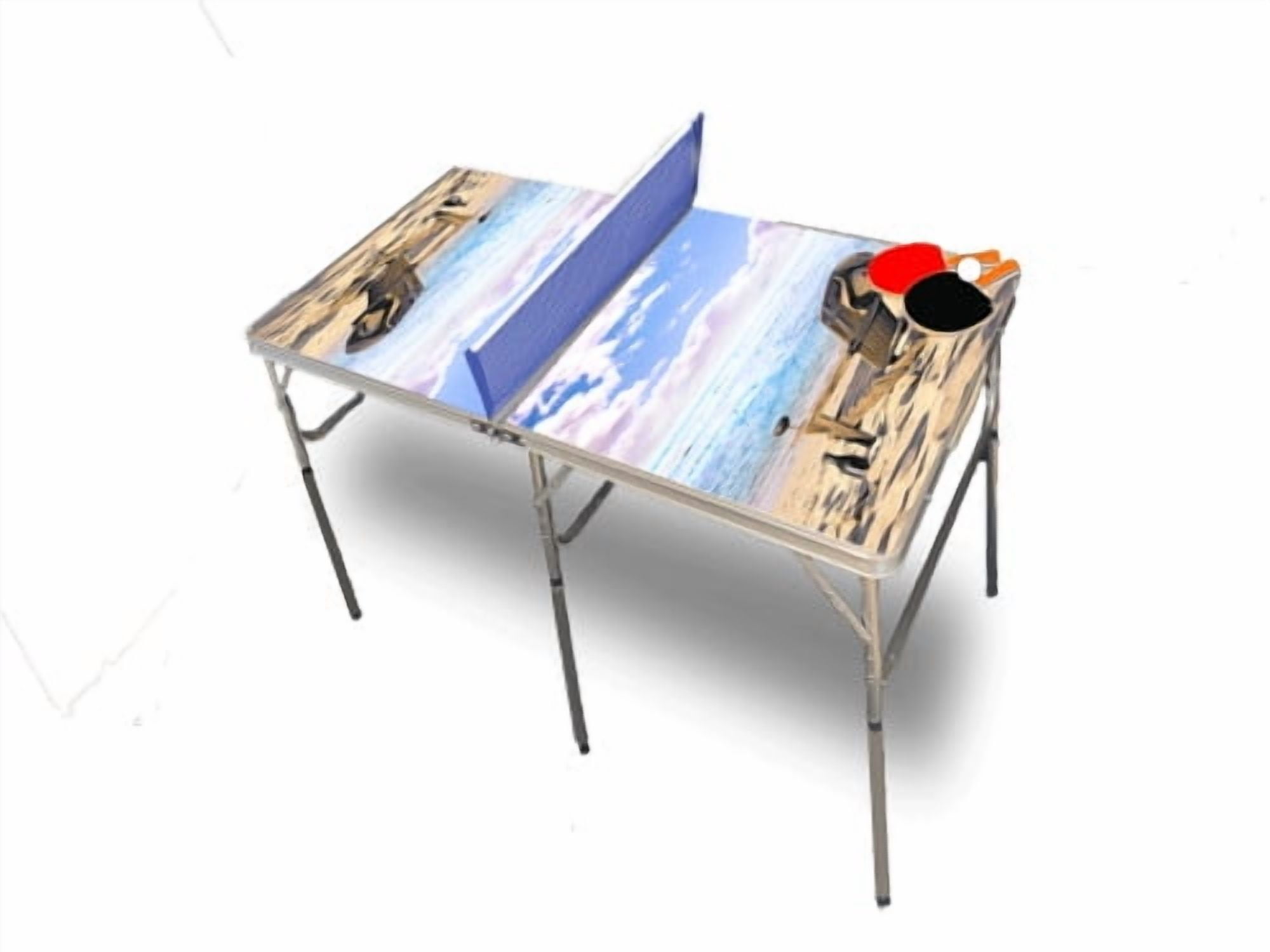 Beach Chairs 2 Portable Table Tennis Ping Pong Folding Table w/Accessories