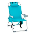 thumbnail image 1 of Beach Chairs for Adults, Tall Beach Chair with Five-Speed Adjustable Backrest, Heightened Seat Design, Lightweight Camping Chair With Cup Holder, Storage Bag and Padded Headrest, Mint Green, 1 of 7