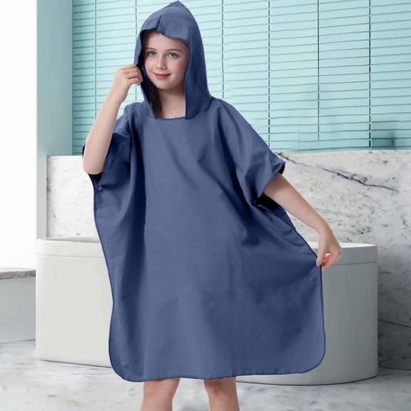 Beach Changing Towel Fast Dry Hooded Surf Robe with Pocket | Adjustable Sleeves | Microfiber Bath Poncho | Lightweight Quick Drying for Surfing, Swimming, Bathing | 60x60cm | 1 Pack