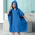 thumbnail image 1 of Beach Changing Towel Fast Dry Hooded Surf Robe with Pocket Adjustable Sleeves Microfiber Bath Swim Wetsuit Cover Up for Surfing Swimming Pool Kids 23.6x23.6in Multi Color, 1 of 5