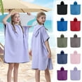 thumbnail image 1 of Beach Changing Towel Robe | Fast-Dry Microfiber Surf Poncho | Lightweight Soft Polyester | Oversized Hood Adjustable Sleeves Deep Pockets | 60x60cm | Quick-Dry Swim Kayak Triathlon | 1 Piece, 1 of 6