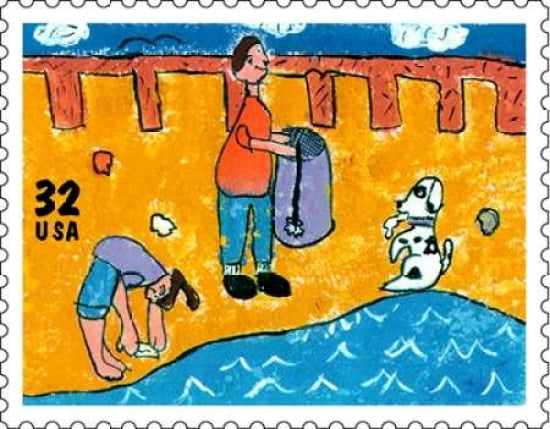 Beach Clean-up Canvas Art - US POSTAL SERVICE (24 x 30)