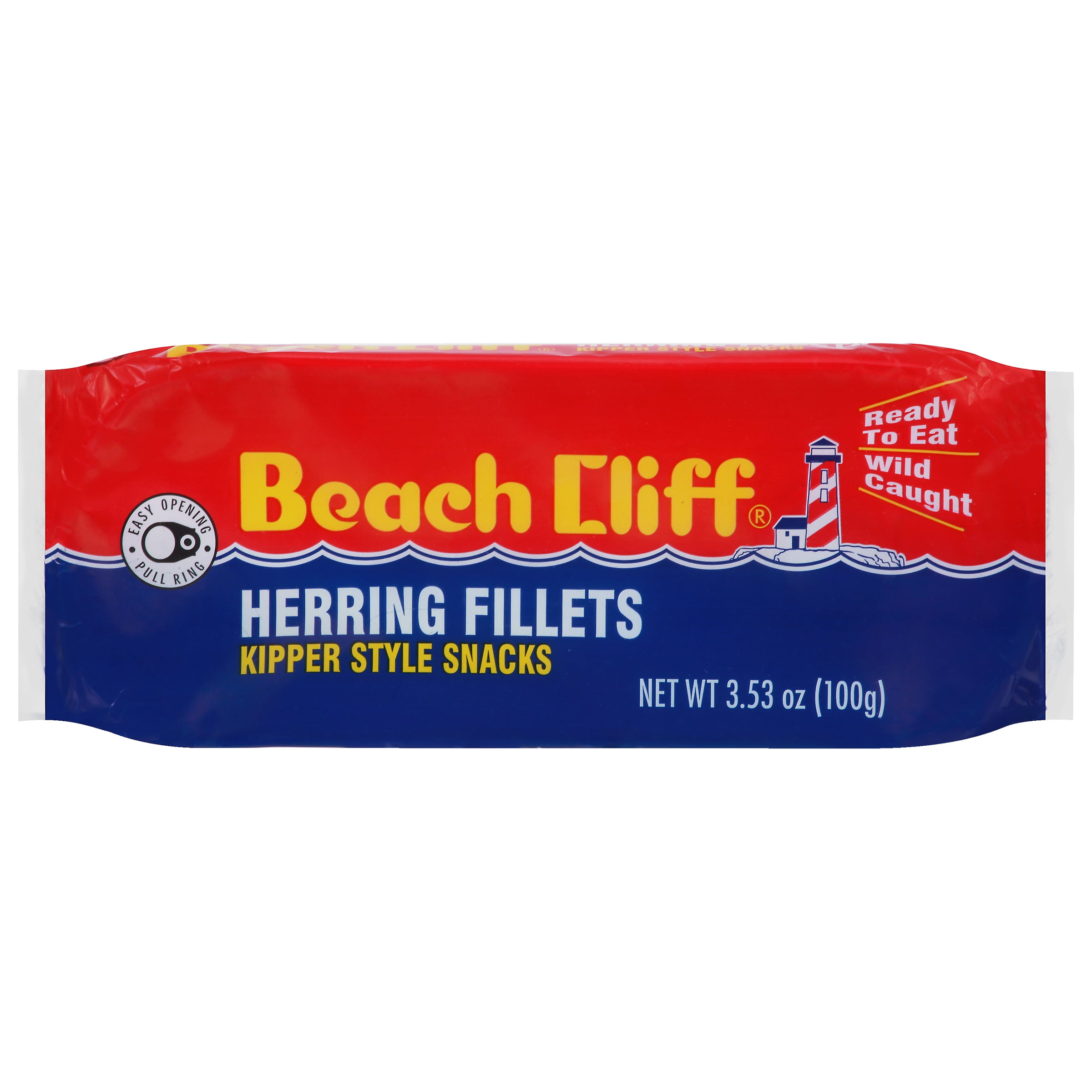 Beach Cliff Herring Fillets Kipper Style Snacks, 3.53 oz