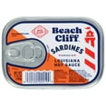 thumbnail image 1 of Beach Cliff Wild Caught Sardines in Louisiana Hot Sauce, 3.75 oz Can, 1 of 9