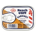 thumbnail image 1 of Beach Cliff Wild Caught Sardines in Mustard Sauce, Gluten Free, 18g Protein Per Serving, Shelf Stable Tin Can, 3.75 oz, 1 of 10