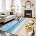 thumbnail image 1 of Beach Coastal Area Rug 5x7 FT, Non Slip Bedroom Throw Carpet, Summer Nautical Seaside Starfish Shell Washable Soft Floor Carpet Non-Shedding Rug for Dining Room Bedside Classroom Desk, 1 of 9