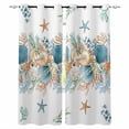 thumbnail image 1 of Beach Coastal Blackout Curtains for Bedroom Living Room Darkening Curtains 90 Inch Nautical Shell Starfish Coral Summer Black Out Window Curtain Privacy Window Treatment Grommet Drapes 52"x90"x2, 1 of 9