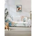 thumbnail image 1 of Beach Coastal Couch Cover, Summer Nautical Coral Shell Botanical Oversized Sofa Cover Blanket for 3 Cushion Couch, Sectional Sofa Slipcover Furniture Protector for Living Room Bedroom 71''x150'', 1 of 9