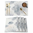 thumbnail image 1 of Beach Coastal Fish Placemats Set of 6 Watercolor Sea Ocean Nautical Place Mats Indoor Wipeable Table Mats Washable Cloth Dining Table Placemats for Kitchen Holiday Party Home Decor 13x19 Inch, 1 of 9