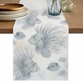 thumbnail image 1 of Beach Coastal Fish Table Runner, Watercolor Sea Ocean Nautical Washable Cotton Linen Table Runners 108 Inches Long, Dresser Scarf Runner for Dining/Living Room/Kitchen/Square Tables 13''x108'', 1 of 9