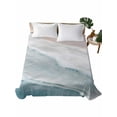 thumbnail image 1 of Beach Coastal Flat Sheets Only Full Size, Soft Breathable Bed Top Sheets for Mattress, Blue Nautical Summer Ocean Seaside Luxury Bedding Flat Sheets for Home Hotel Bedroom Bed Protection, 1 of 9