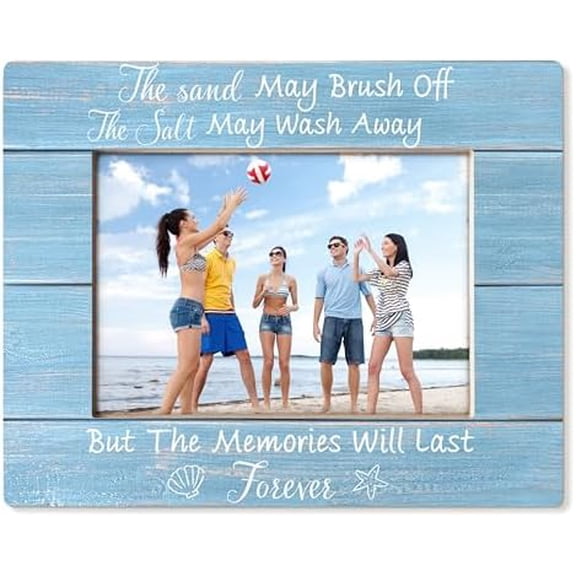 Beach Coastal Picture Frame 5x7, Gifts for Ocean Lovers, Beach Trip Vacation Gifts, Beachy Room Decor, Nautical Coastal Picture Photo Frames for Tabletop Desk Decor$$Home Decor, Kitchen, & Other