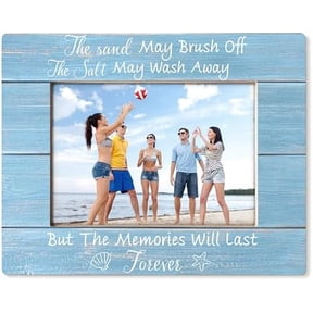 Beach Coastal Picture Frame 5x7, Gifts for Ocean Lovers, Beach Trip Vacation Gifts, Beachy Room Decor, Nautical Coastal Picture Photo Frames for Tabletop Desk Decor$$Home Decor, Kitchen, & Other