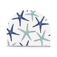 thumbnail image 1 of Beach Coastal Starfish Navy Blue and Turquoise Acrylic Napkin Holder Tissue Paper Clear Tabletop Dispenser Dining Room Bathroom Party Hotel, 1 of 8