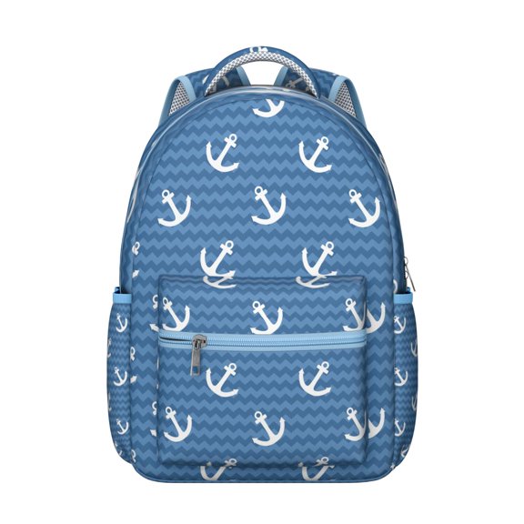 Beach Coastal Style Waterproof Backpack - Stylish Breathable Bag with Multiple Pockets for Teens & College Students