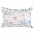 thumbnail image 1 of Beach Coastal Throw Pillow Cover 20 x 26 Inch Decorative Pillow Cover Nautical Summer Starfish Coral Sea Lumbar Pillowcase Seasonal Rectangle Cushion Case for Couch Sofa Bed Living Room, 1 of 7
