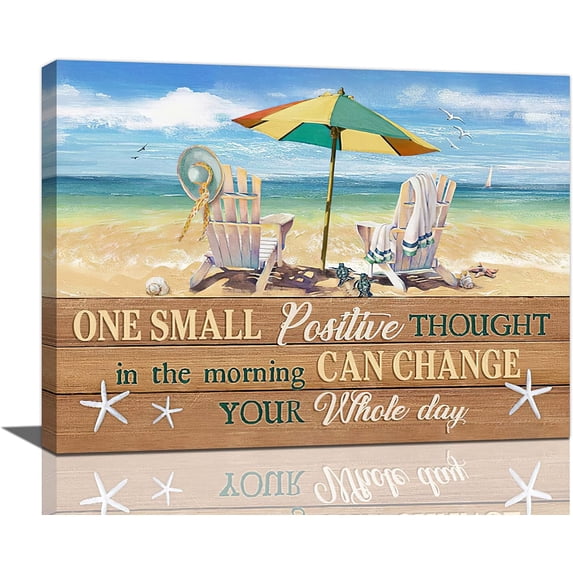 Beach Coastal Wall Art Ocean Turtle Sea Gull Pictures Beach Bathroom Wall Decor Bathroom Canvas Prints Painting Beach Decorations Framed Artwork for Bathroom Bedroom 16"x12"