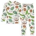 thumbnail image 1 of Beach Coconut Pattern Cotton Pajamas 2 Piece Set Sleepwear Soft and Comfortable Homewear Nightwear, 1 of 7
