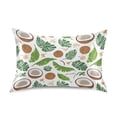 thumbnail image 1 of Beach Coconut Pattern Pillowcase King Size 40''x20'' Satin Double-Sided Print Soft Wrinkle Resistant, 1 of 9
