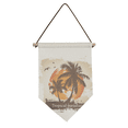 thumbnail image 1 of Beach Coconut Tree Pattern Illustration Canvas Flag Hanging Wall Art Decor Banner, 1 of 3
